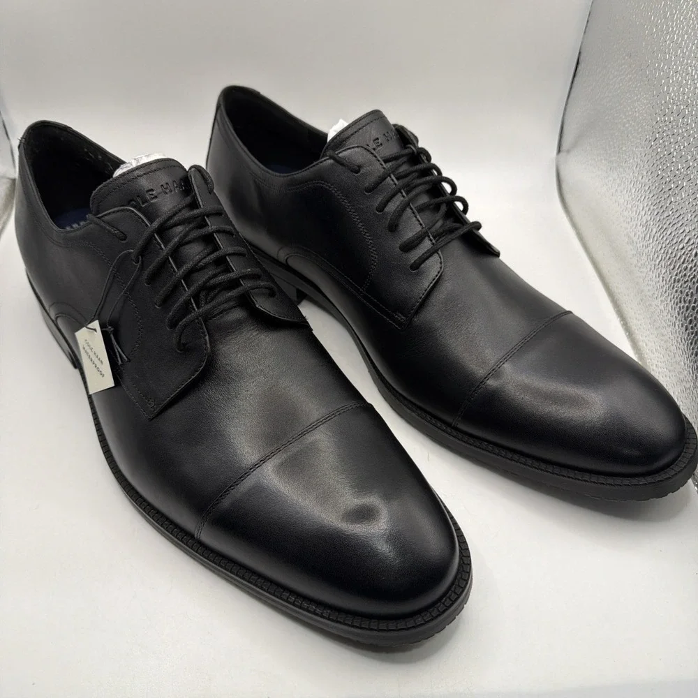 Cole Haan Modern Essentials Mens Shoes Sz 11 M Dress Black Cap Toe Oxford